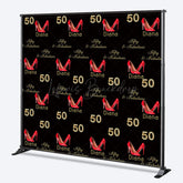 Lofaris Step And Repeat High Heel Custom Woman Birthday Backdrop
